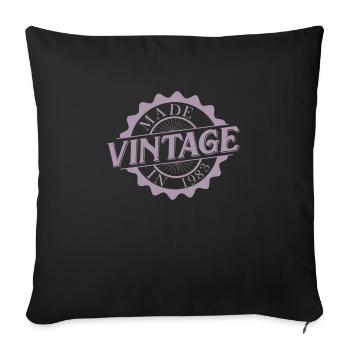 Vintage 1983 Birthday Sayings - Sofa pillowcase 17,3'' x 17,3'' (45 x 45 cm) - black - Front