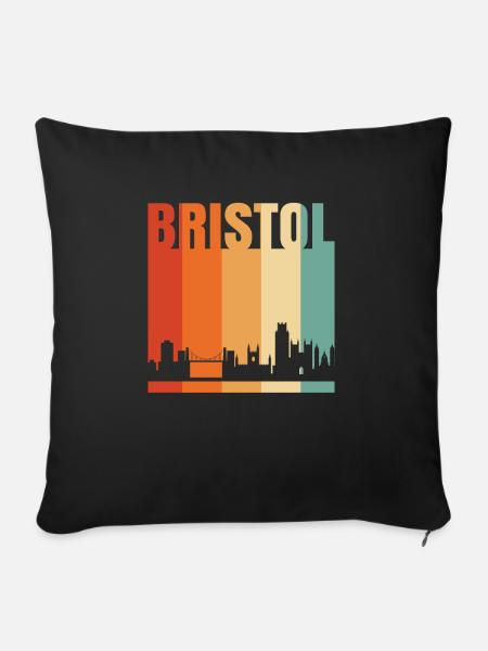 Bristol - Sofakissenbezug 45 x 45 cm - Schwarz
