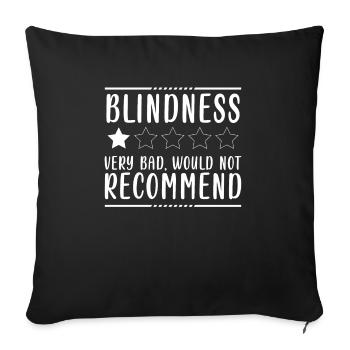 Cadeau de chemise aveugle - Housse de coussin décorative 45 x 45 cm - noir - Devant