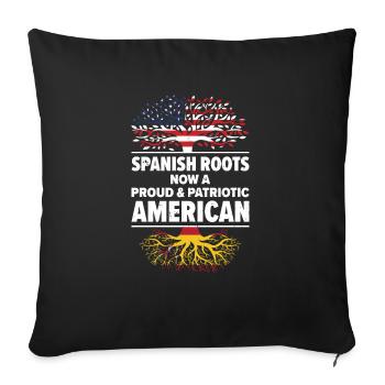 Born Spanish Spain American USA Citizenship - Sofa pillowcase 17,3'' x 17,3'' (45 x 45 cm) - black - Front