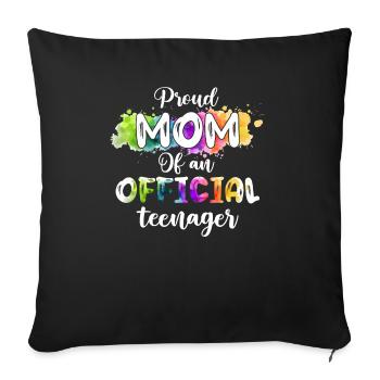 Fière maman d’un adolescent officiel de 13 ans. - Housse de coussin décorative 45 x 45 cm - noir - Devant