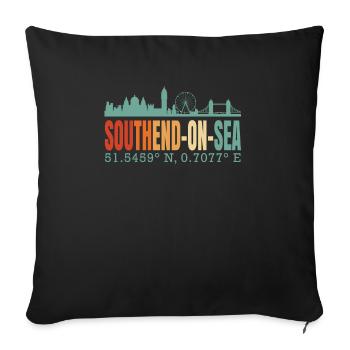 Southend-On-Sea - Housse de coussin décorative 45 x 45 cm - noir - Devant