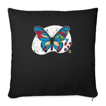 Butterfly Entomology Entomologist Autism Awareness - Sofa pillowcase 17,3'' x 17,3'' (45 x 45 cm) - black - Front