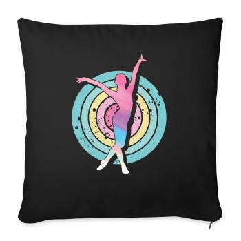 Gymnastics | Gymnastics Gymnastics Girls Women - Sofa pillowcase 17,3'' x 17,3'' (45 x 45 cm) - black - Front