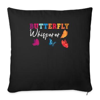 Butterfly Whisperer Entomologie Entomologiste des insectes - Housse de coussin décorative 45 x 45 cm - noir - Devant