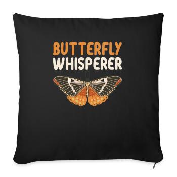 Butterfly Whisperer Entomologie Entomologiste des insectes - Housse de coussin décorative 45 x 45 cm - noir - Devant