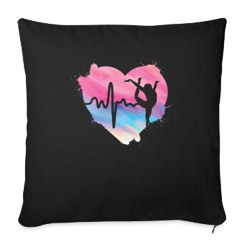 Gymnastics | Gymnastics Gymnastics Girls Women - Sofa pillowcase 17,3'' x 17,3'' (45 x 45 cm) - black - Front