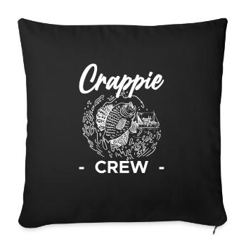 Crappie Crew Shirt Gift - Sofa pillowcase 17,3'' x 17,3'' (45 x 45 cm) - black - Front