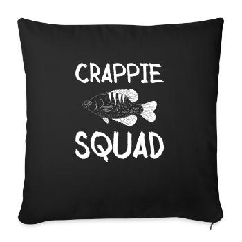 Crappie Squad Shirt Gift - Sofa pillowcase 17,3'' x 17,3'' (45 x 45 cm) - black - Front