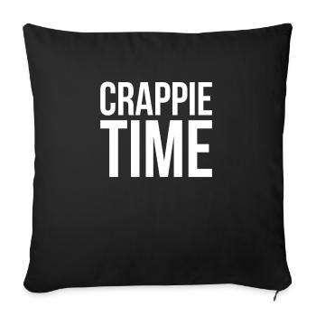Crappie Time - Sofakissenbezug 45 x 45 cm - Schwarz - Vorne