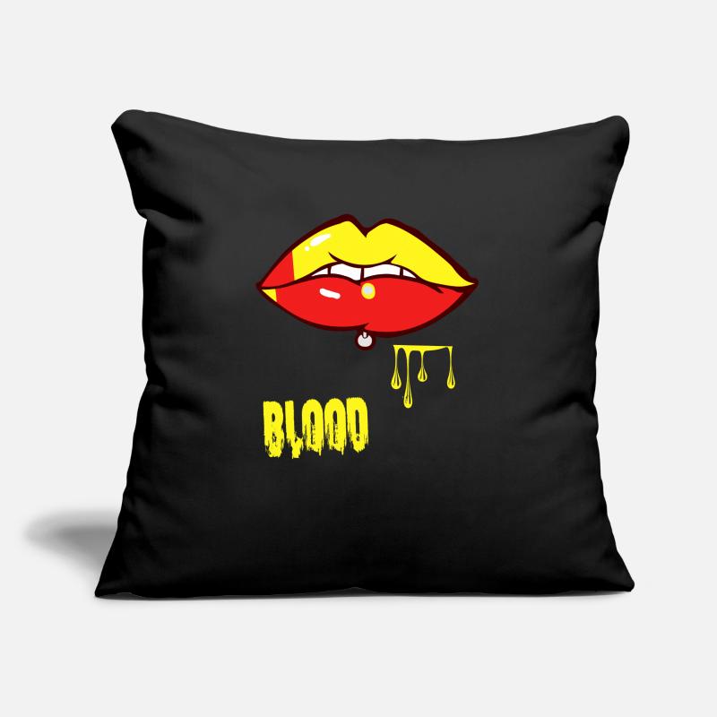 piercing & sang Housse de coussin décorative 45 x 45 cm