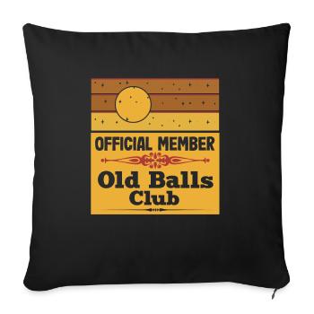 Official Old Balls Club Birthday Outfit for - Sofa pillowcase 17,3'' x 17,3'' (45 x 45 cm) - black - Front