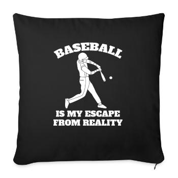 Baseballer Baseball Baseballspieler Baseballteam - Sofakissenbezug 45 x 45 cm - Schwarz - Vorne