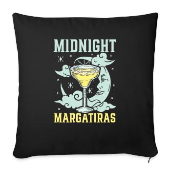 Midnight Margarita Lover Alcohol Drinker Cocktail - Sofa pillowcase 17,3'' x 17,3'' (45 x 45 cm) - black - Front