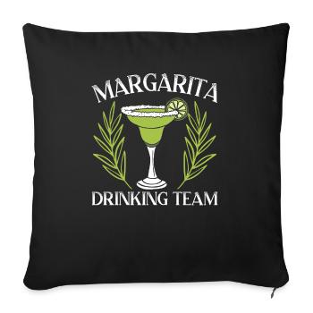 Margarita Drinking Team Cocktail de boissons alcoolisées - Housse de coussin décorative 45 x 45 cm - noir - Devant
