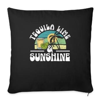 Tequila Limette Und Sunshine Alkohol Drink Tequila - Sofakissenbezug 45 x 45 cm - Schwarz - Vorne