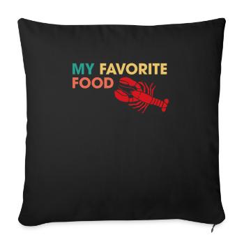 My Favorite Food Crawfish - Sofa pillowcase 17,3'' x 17,3'' (45 x 45 cm) - black - Front