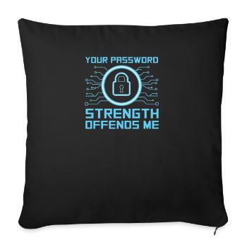 Hacker Programmer Developer Computer Science - Sofa pillowcase 17,3'' x 17,3'' (45 x 45 cm) - black - Front