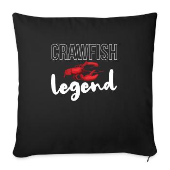 Crawfish Legend Shirt Cadeau - Housse de coussin décorative 45 x 45 cm - noir - Devant