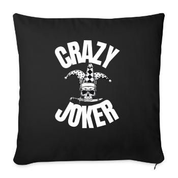 joker, t-shirt humoristique, cadeau, homme, femme - Housse de coussin décorative 45 x 45 cm - noir - Devant