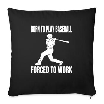 Baseballer Baseball Baseballteam Baseballspieler - Sofakissenbezug 45 x 45 cm - Schwarz - Vorne