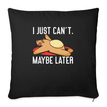 Procrastinating Life Quotes Procrastinator - Sofa pillowcase 17,3'' x 17,3'' (45 x 45 cm) - black - Front