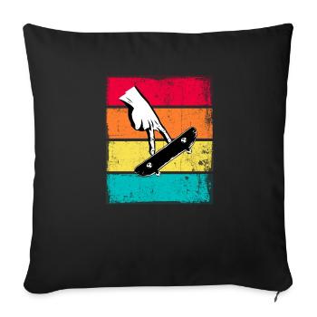 Fingerboarding Shirt, Fingerboard Shirt, Fingerboa - Sofa pillowcase 17,3'' x 17,3'' (45 x 45 cm) - black - Front