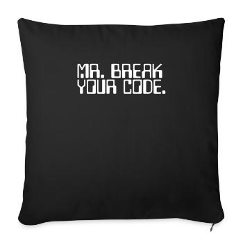 Funny QA Tester Shirt, Quality Assurance Shirt, QA - Sofa pillowcase 17,3'' x 17,3'' (45 x 45 cm) - black - Front