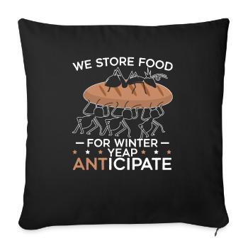 We Anticipate Insect Entomology Entomologist Ant - Sofa pillowcase 17,3'' x 17,3'' (45 x 45 cm) - black - Front