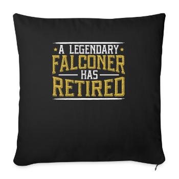 A Legendary Falconer Has Retired Bird Falcon - Sofa pillowcase 17,3'' x 17,3'' (45 x 45 cm) - black - Front