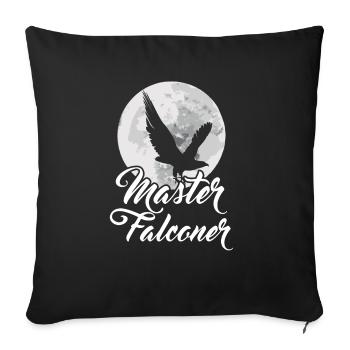 Falconry Bird Ornithology Falcon Master Falconer - Sofa pillowcase 17,3'' x 17,3'' (45 x 45 cm) - black - Front
