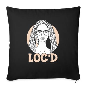C’est The Locs For Me - Afro Hair Black American - Housse de coussin décorative 45 x 45 cm - noir - Devant