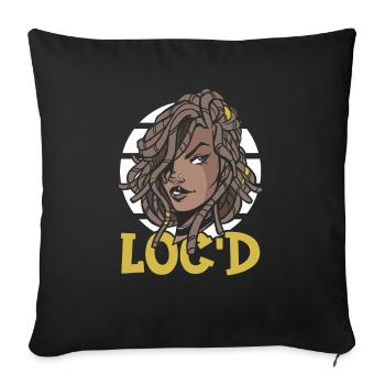 C’est The Locs For Me - Afro Hair Black American - Housse de coussin décorative 45 x 45 cm - noir - Devant
