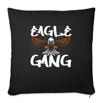 Bird Lover Flying Animal Ornithology Eagle Gang - Sofa pillowcase 17,3'' x 17,3'' (45 x 45 cm) - black - Front