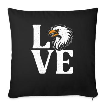 Bird Lover Animal Ornithology Eagle Whisperer - Sofa pillowcase 17,3'' x 17,3'' (45 x 45 cm) - black - Front