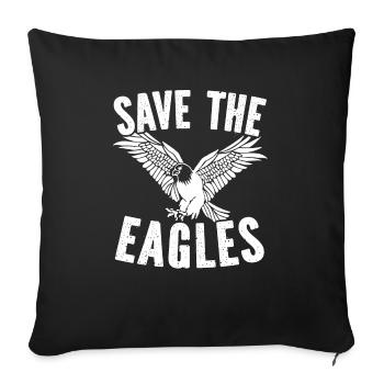 Bird Lover Animal Ornithology Eagle Whisperer - Sofa pillowcase 17,3'' x 17,3'' (45 x 45 cm) - black - Front
