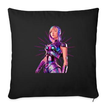 Space Girl 1 - Sofa pillowcase 17,3'' x 17,3'' (45 x 45 cm) - black - Front