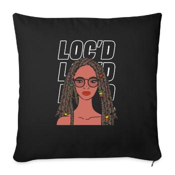 C’est The Locs For Me - Afro Hair Black American - Housse de coussin décorative 45 x 45 cm - noir - Devant