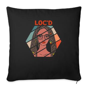 C’est The Locs For Me - Afro Hair Black American - Housse de coussin décorative 45 x 45 cm - noir - Devant