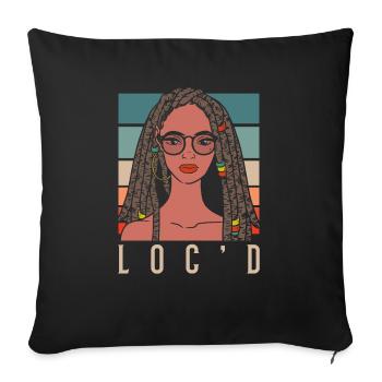 C’est The Locs For Me - Afro Hair Black American - Housse de coussin décorative 45 x 45 cm - noir - Devant