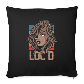 C’est The Locs For Me - Afro Hair Black American - Housse de coussin décorative 45 x 45 cm - noir - Devant