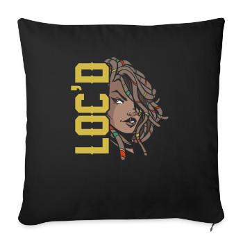C’est The Locs For Me - Afro Hair Black American - Housse de coussin décorative 45 x 45 cm - noir - Devant