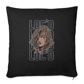 C’est The Locs For Me - Afro Hair Black American - Housse de coussin décorative 45 x 45 cm - noir - Devant