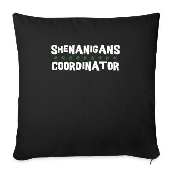 Coordonnatrice de Shenanigan’s de Merry St. Patrick’s - Housse de coussin décorative 45 x 45 cm - noir - Devant
