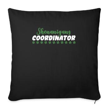 Coordonnatrice de Shenanigan’s de Merry St. Patrick’s - Housse de coussin décorative 45 x 45 cm - noir - Devant