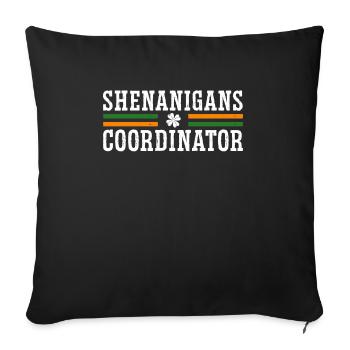 Coordonnatrice de Shenanigan’s de Merry St. Patrick’s - Housse de coussin décorative 45 x 45 cm - noir - Devant