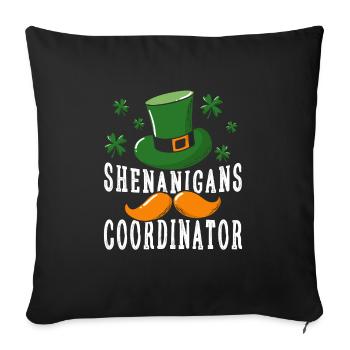Coordonnatrice de Shenanigan’s de Merry St. Patrick’s - Housse de coussin décorative 45 x 45 cm - noir - Devant