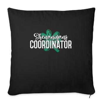 Coordonnatrice de Shenanigan’s de Merry St. Patrick’s - Housse de coussin décorative 45 x 45 cm - noir - Devant