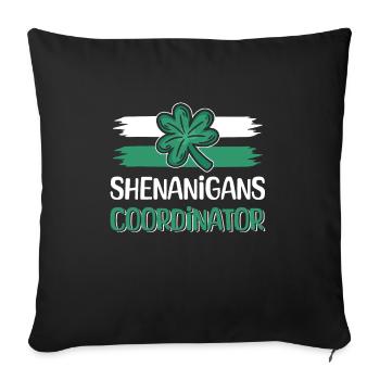 Coordonnatrice de Shenanigan’s de Merry St. Patrick’s - Housse de coussin décorative 45 x 45 cm - noir - Devant
