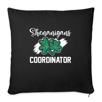 Coordonnatrice de Shenanigan’s de Merry St. Patrick’s - Housse de coussin décorative 45 x 45 cm - noir - Devant